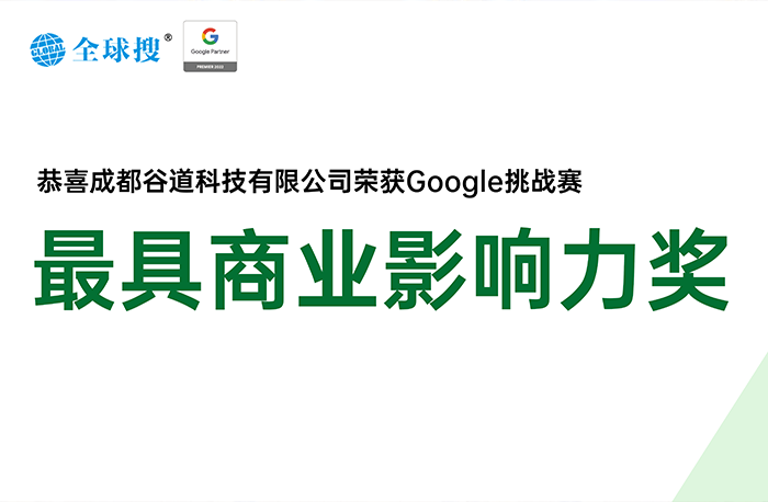 创贸集团荣获Google合作伙伴挑战赛**商业影响力奖！